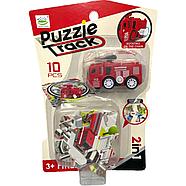 Немного помятая!!! 6688-350 Puzzle track 2в1 (4 вида)пожарная машина +пазл трек 10дет на картоне, 21*14см, фото 2