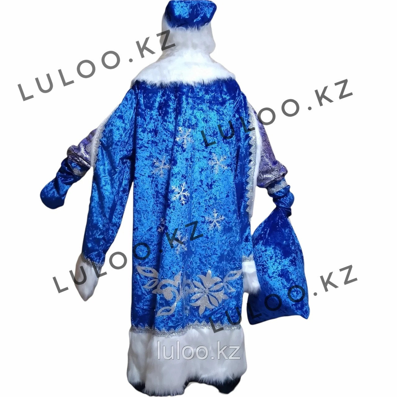 Новогодний костюм Деда мороза "Царский", синий. - фото 5 - id-p95914298