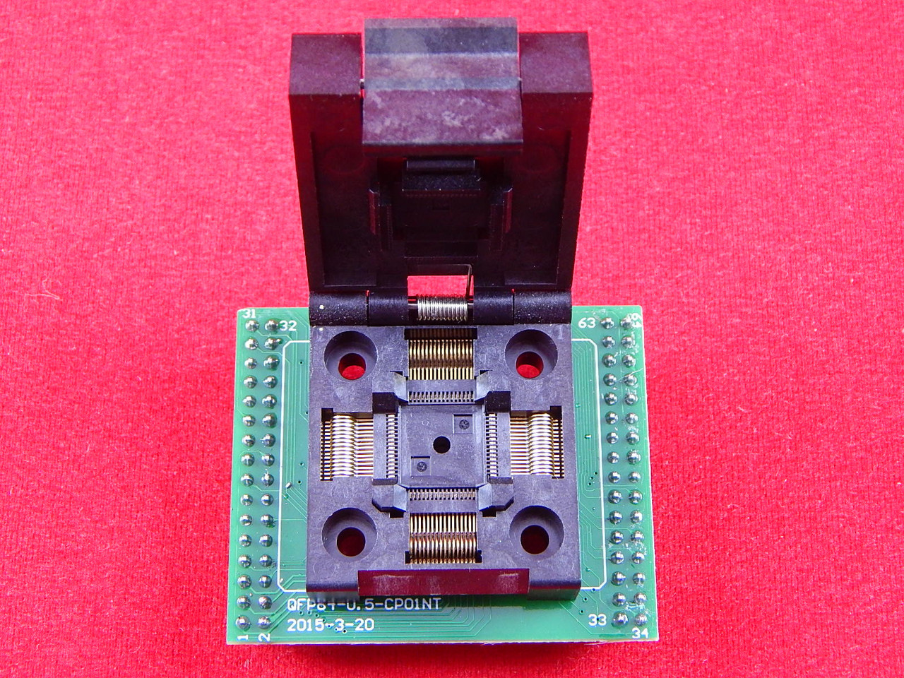 TQFP64, LQFP64, QFP64 - DIP64 переходник панелька для программатора, с шагом 0.5 мм - фото 1 - id-p104629325