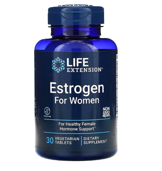 Life Extension, эстроген для женщин, 30 вегетарианских таблеток