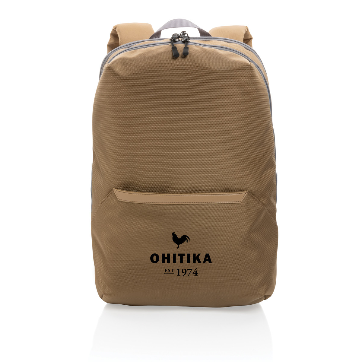 Рюкзак для ноутбука Impact из rPET AWARE 1200D, 15.6'', коричневый; серый, Длина 29 см., ширина 17 см., - фото 9 - id-p104636263