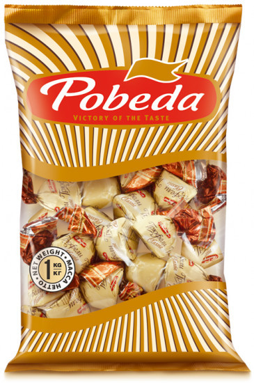 Конфеты Трюфели шоколадные, посыпанные темным какао, Победа, 1 кг.