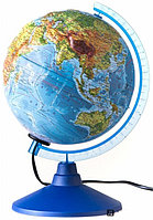 Глобус Земли d25 см Классик Евро физико-политический рельефный пластиковая подставка с подсветкой