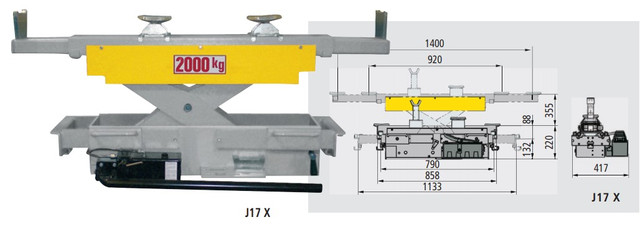 Траверса пневмогидравлическая Ravaglioli J20PNX