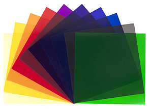 Набор цветных гелевых фильтров Ambitful 30x30см 11шт + чехол, фото 2