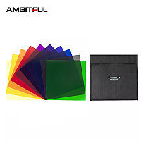 Набор цветных гелевых фильтров Ambitful 30x30см 11шт + чехол