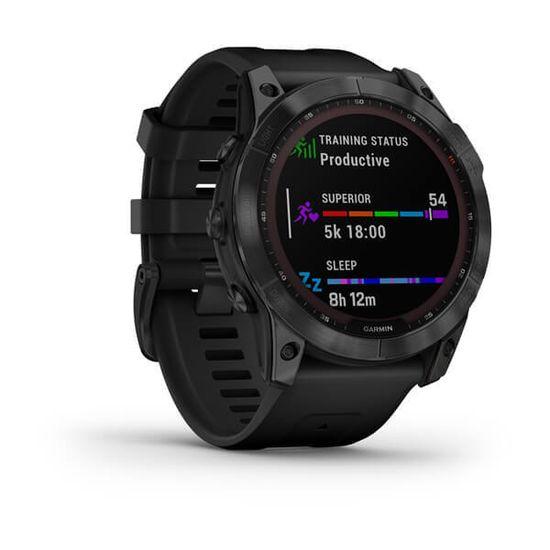 Смарт-часы Garmin fenix 7X Sapphire Solar титановый черный DLC с черным ремешком - фото 3 - id-p104639965