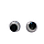 Глазки клеевые круглые, белые с бегающими зрачками 35 мм, фото 3