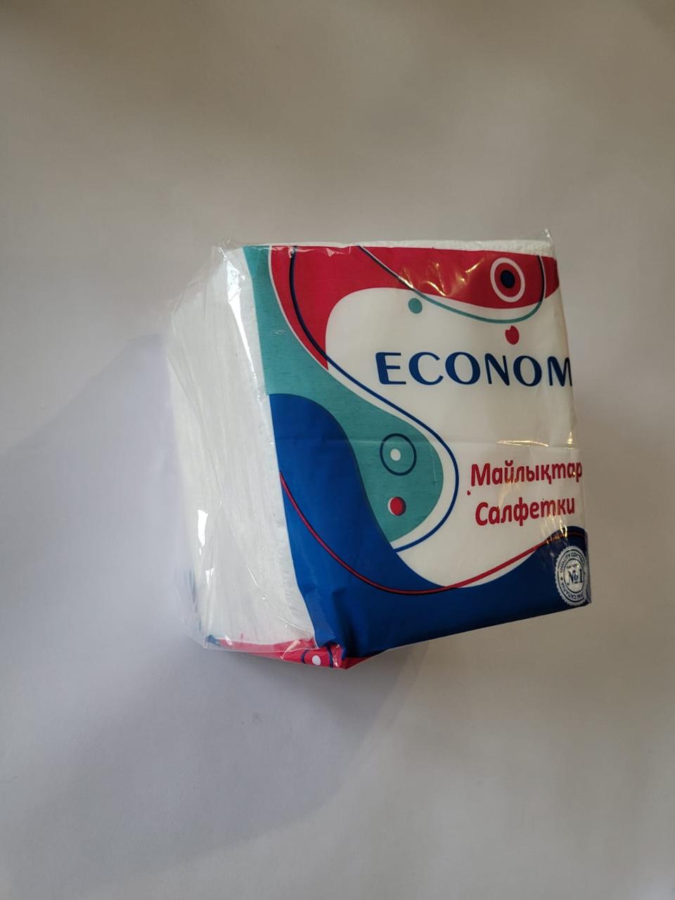 Салфетки бумажные белые Econom, 70 штук в пачке