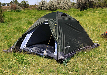 Палатка 2 мест. Алаколь мат.190Т,PU2000мм (зеленая)  102024G   ЭСФ