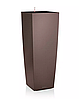 Вазон LECHUZA Cubico ALTO - 40*40*105см - белый блестящий, фото 2