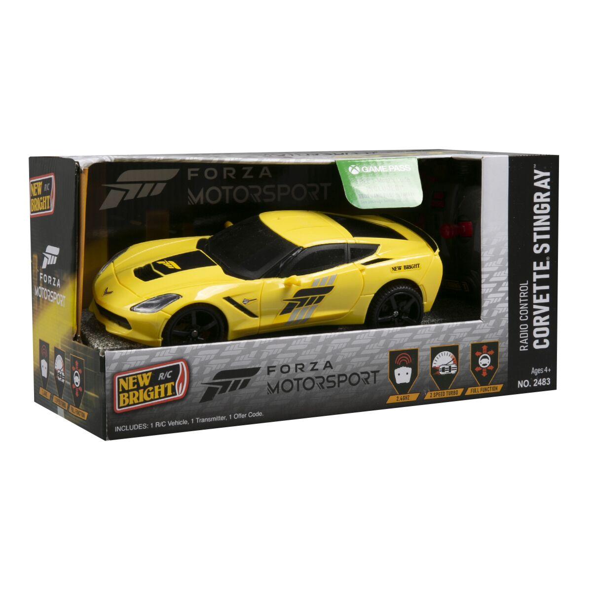 Машина  Corvette C7R  New Bright 1:24  (18см.)