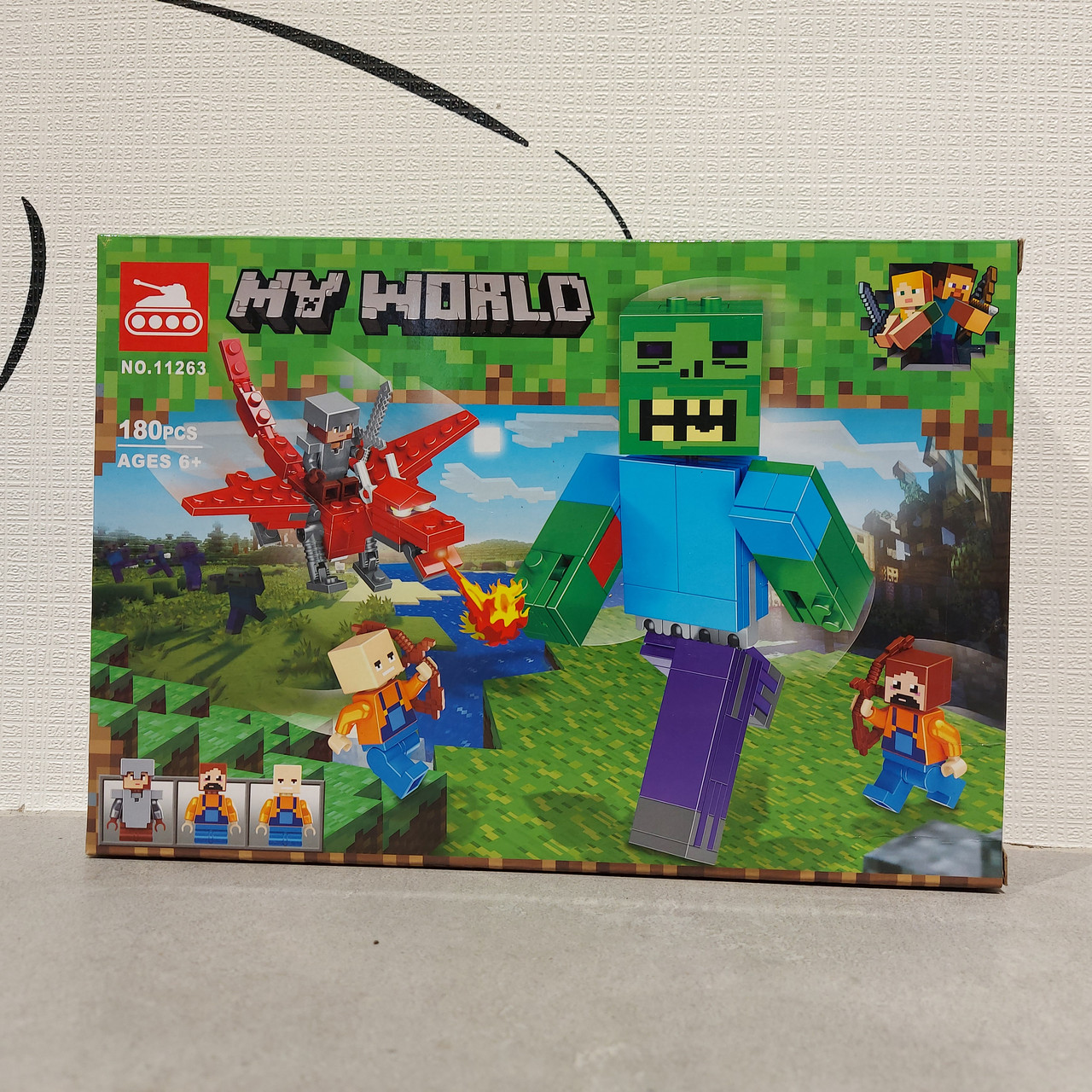 Конструктор My world 11263 180 pcs. "Битва с Зомби-великаном". Minecraft. Майнкрафт.