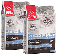 Blitz SENSITIVE STERILISED для стерилизованных кошек, 1 кг на вес, фото 2