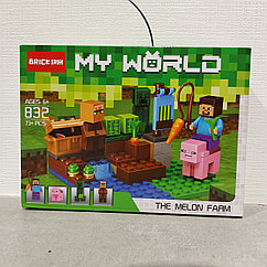 Конструктор Brick  My world 832 73 pcs. "Тайник в лесу". Minecraft. Майнкрафт.