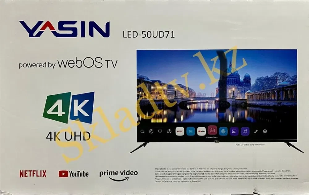 Телевизор Yasin Smart 4K 127 см на топовом WebOS от LG пульт указка - фото 1 - id-p104653273