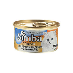 Simba Cat premium cans 85 гр Паштет для кошек с курицей и индейкой