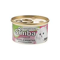 Simba Cat premium cans 85 гр Паштет для кошек с лососем и креветками