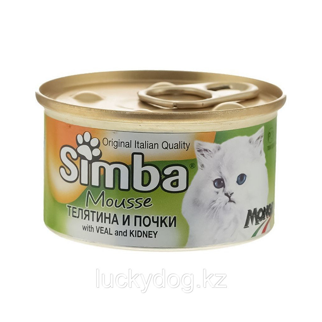 Simba Cat premium cans 85 гр Паштет для кошек с телятиной и почками, фото 1