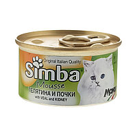 Simba Cat premium cans 85 гр Бұзау еті мен бүйрегі бар мысықтарға арналған паста