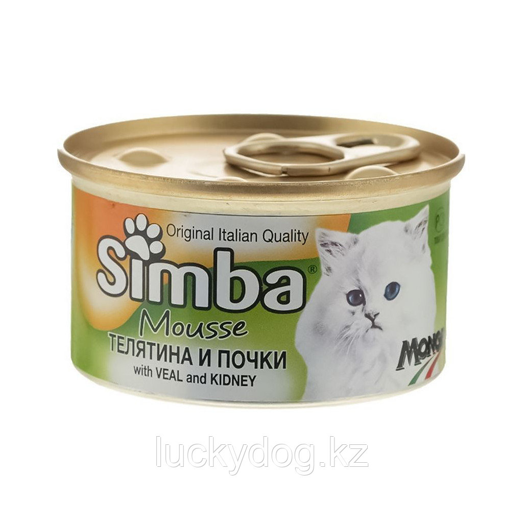 Simba Cat premium cans 85 гр Паштет для кошек с телятиной и почками - фото 1 - id-p104657893