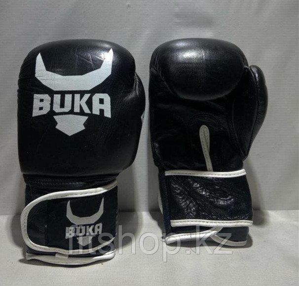 Боксерские перчатки Buka ( натуральная кожа )  цвет черный , синий , красный