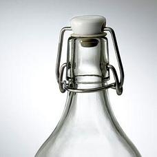 KORKEN КОРКЕН Бутылка с пробкой - прозрачное стекло 1 л, фото 3