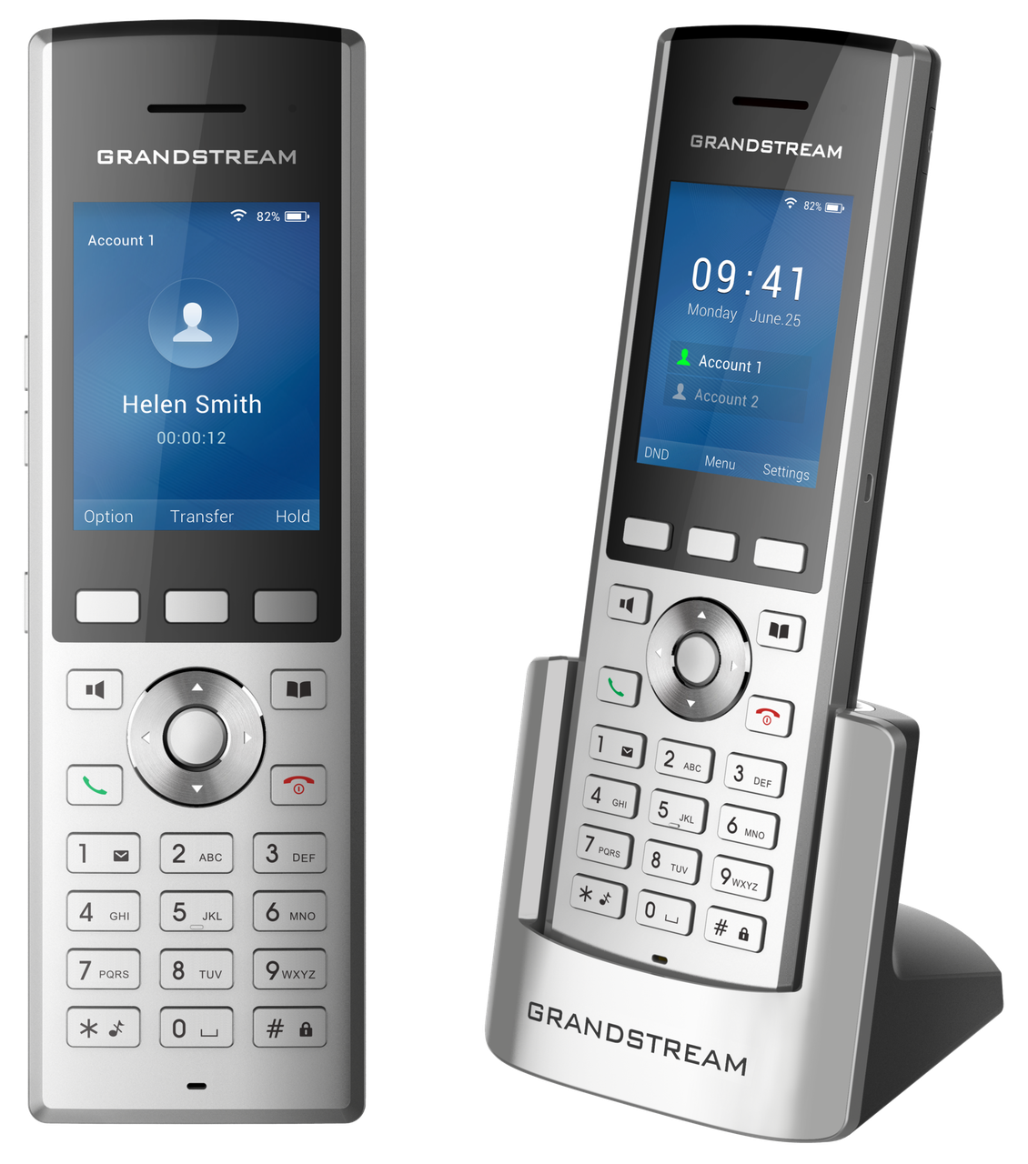 Grandstream WP820 WiFi телефон. 2 SIP аккаунта, 2 линии, 2.4" экран, время разговора до 7.5 часов - фото 1 - id-p104658657