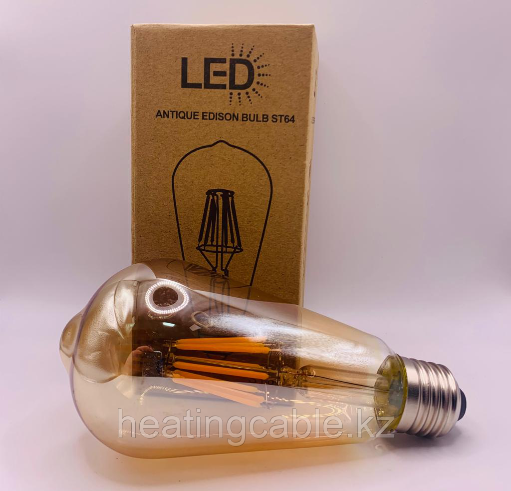 Винтажная лампа Эдисона, ST64,8W ретро-стиль - фото 1 - id-p104658840