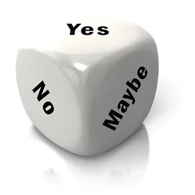 Кубик: Yes No Maybe (Белый) | Pandora Box Studio