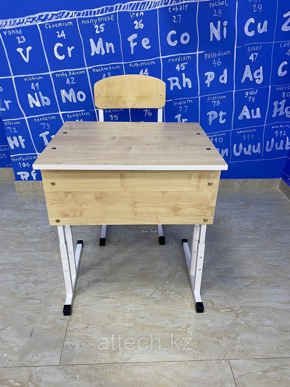 Комплект - "Стандарт №4" (одноместный стол, регулируемый + 1 стул, регулируемый) - фото 2 - id-p104659073