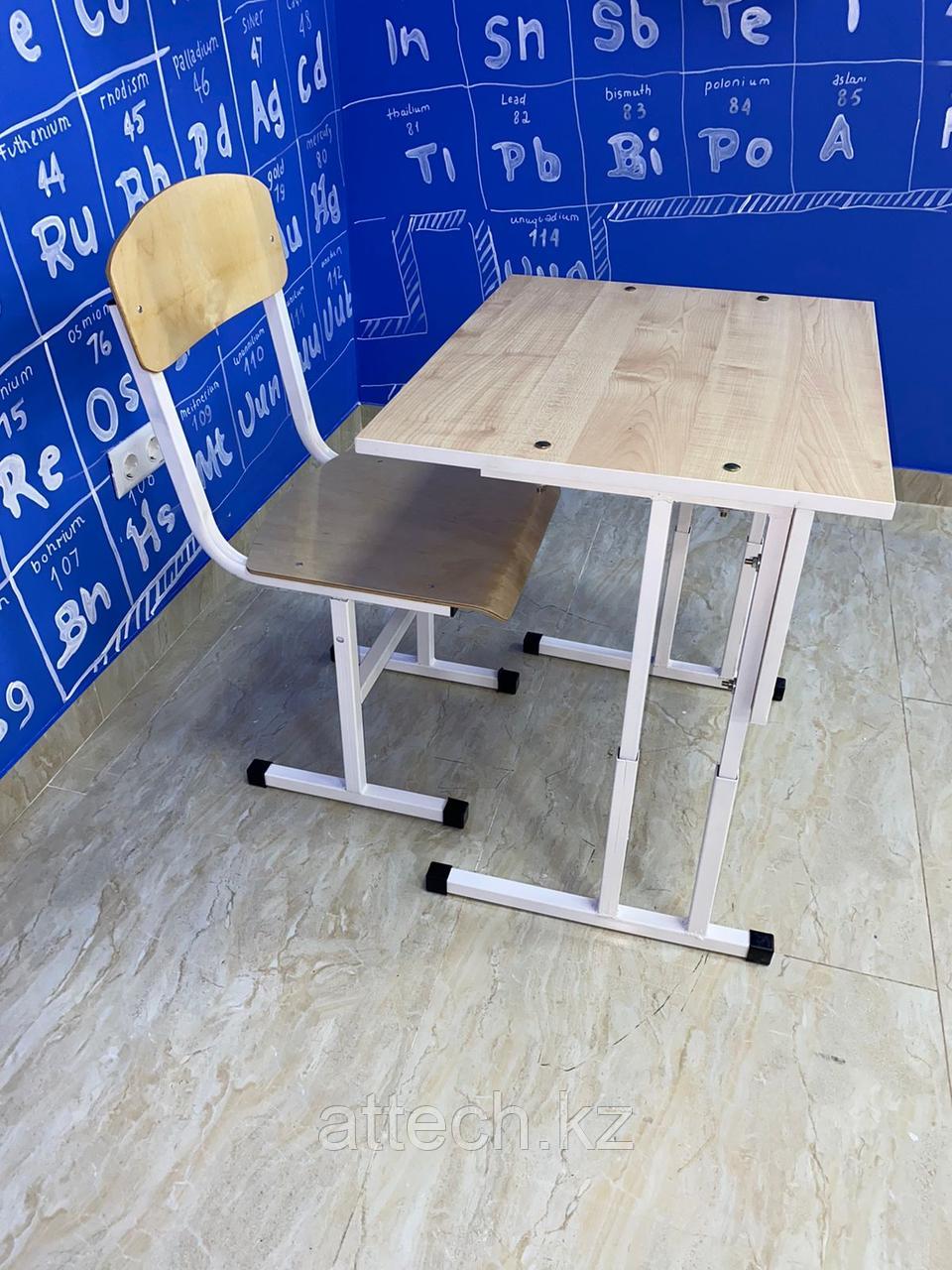 Комплект - "Стандарт №4" (одноместный стол, регулируемый + 1 стул, регулируемый) - фото 3 - id-p104659073