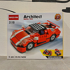 Конструктор "Brick" Architect "Super Speedster" 3110 278 pcs. "Супер Спидстер" 3 в 1. Рассрочка.