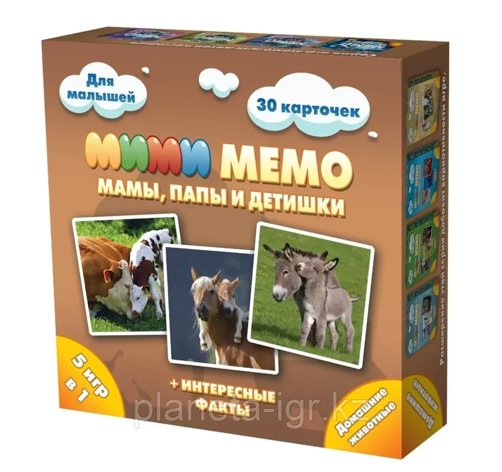 Настольная игра: Мими-Мемо Домашние животные | Нескучные игры