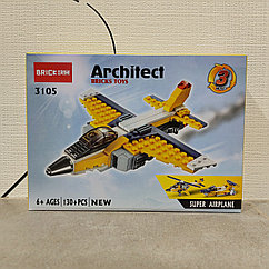 Конструктор "Brick" Architect "Super Airplane" 3105 130 pcs. Воздушный транспорт 3 в 1.