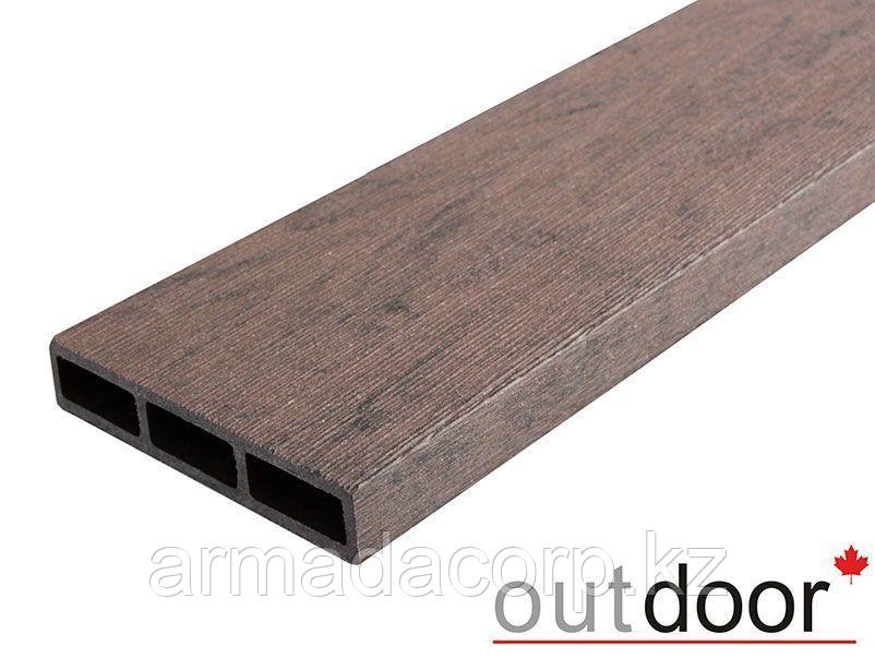 Доска заборная ДПК Outdoor 115*22*3000 мм. браш коричневая микс