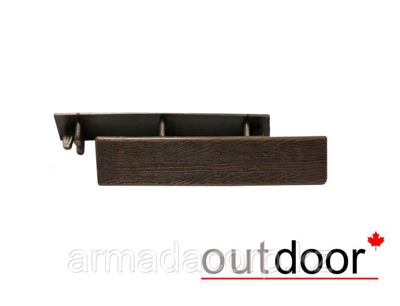 Заглушка торцевая пластиковая Outdoor для доски 115*22 мм коричневая