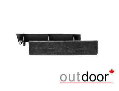 Заглушка торцевая пластиковая Outdoor для доски 115*22 мм черная