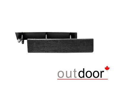 Торцевая заглушка пластиковая Outdoor 150*25 мм. черная