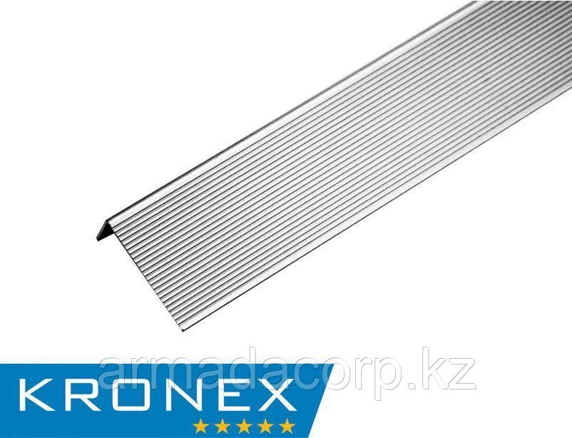Угол завершающий алюминиевый KRONEX 51,5*30*3000 мм. серебро