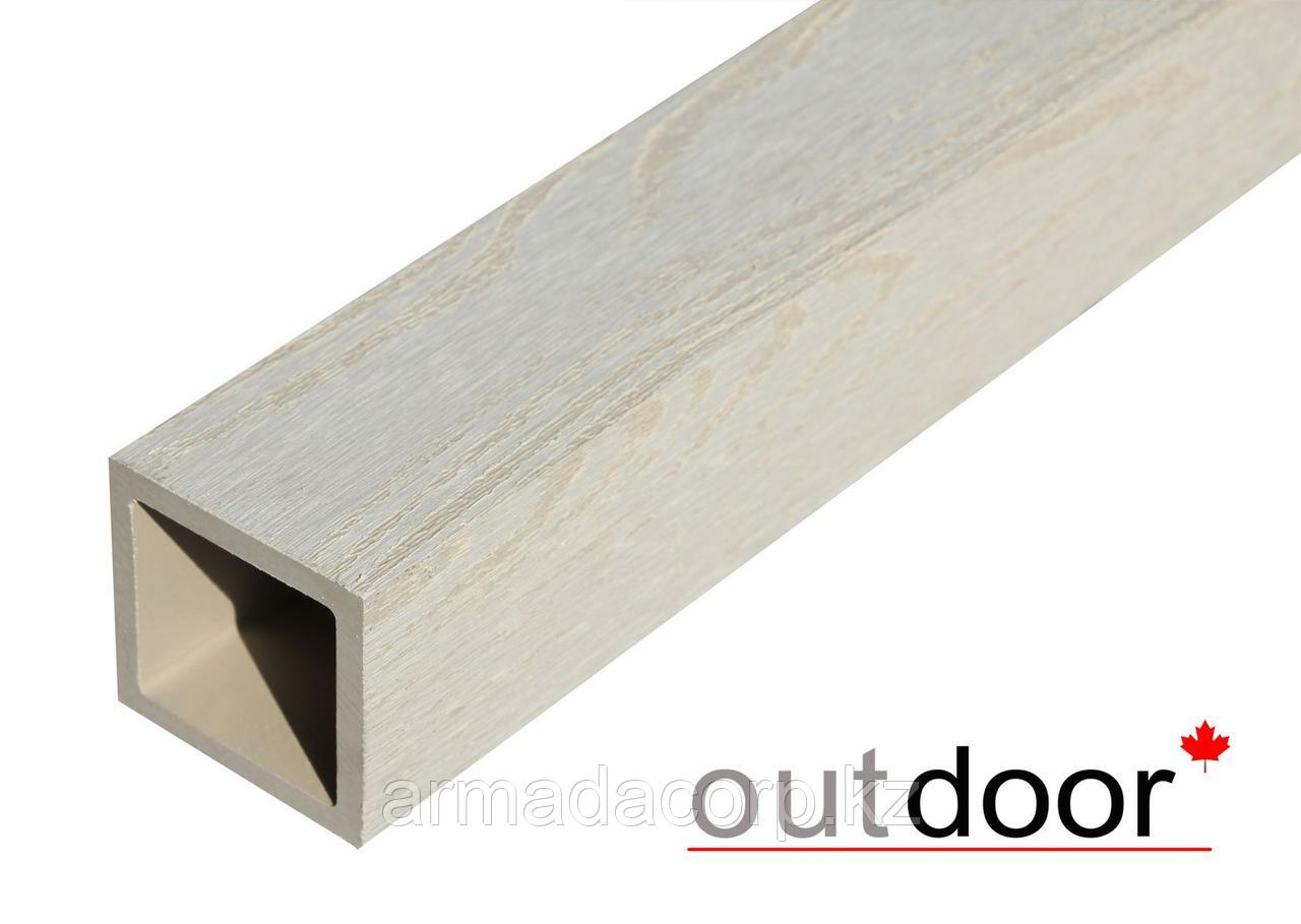 Балясина ДПК Outdoor 50*50*3000 мм, текстура дерево, белая
