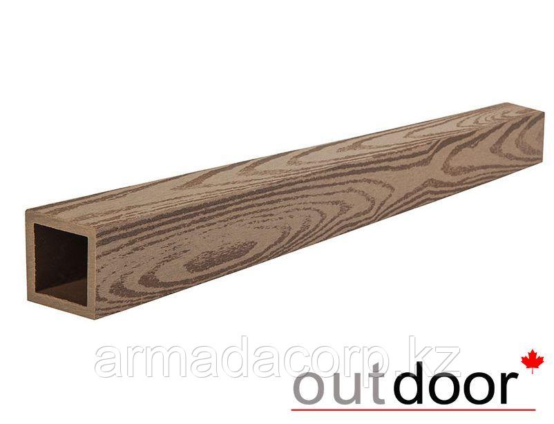 Балясина ДПК Outdoor 50*50*3000 мм, текстура дерево, коричневая
