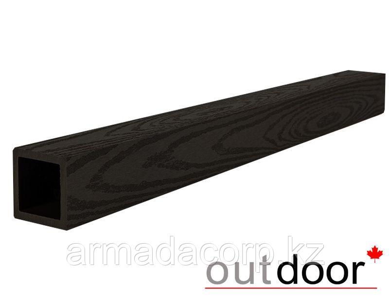 Балясина ДПК Outdoor 50*50*3000 мм, текстура дерево, черная