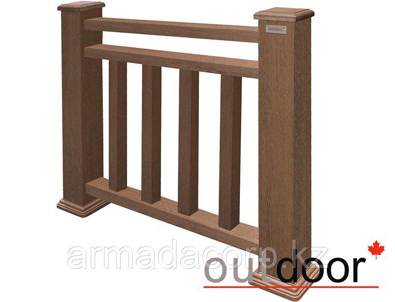 Ограждение из ДПК Outdoor "Классик плюс" 1000*1500 мм. 3D STORM BROWN