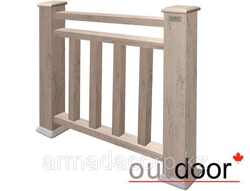 Ограждение из ДПК Outdoor "Классик плюс" 1000*1500 мм. 3D STORM GREY