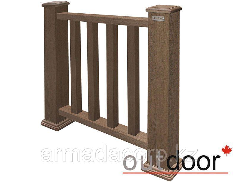 Ограждение из ДПК Outdoor "Классик" 1000*1500 мм. 3D STORM BROWN