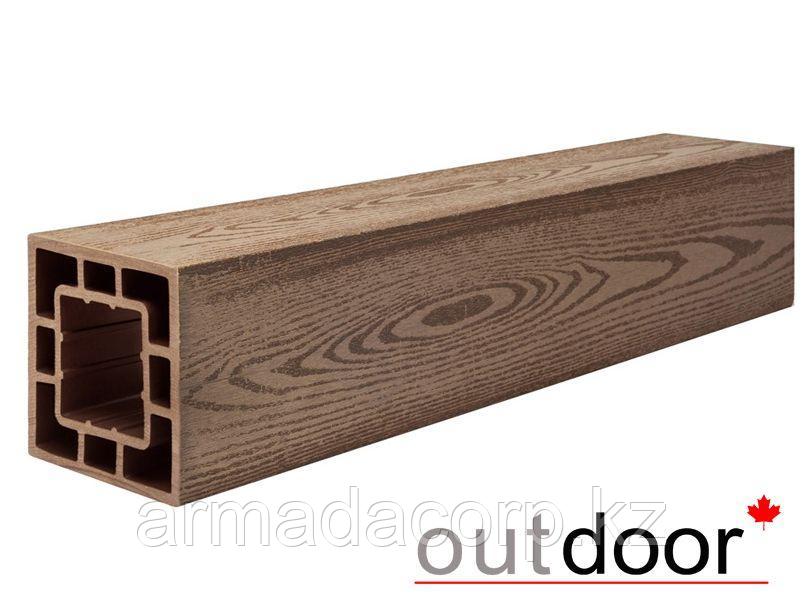 Столб ДПК Outdoor 120*120*3000 мм. текстура дерево коричневый