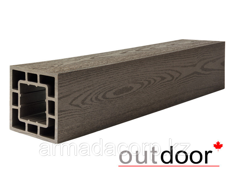 Столб ДПК Outdoor 120*120*3000 мм. текстура дерево темно- коричневый (Коллекция 2)
