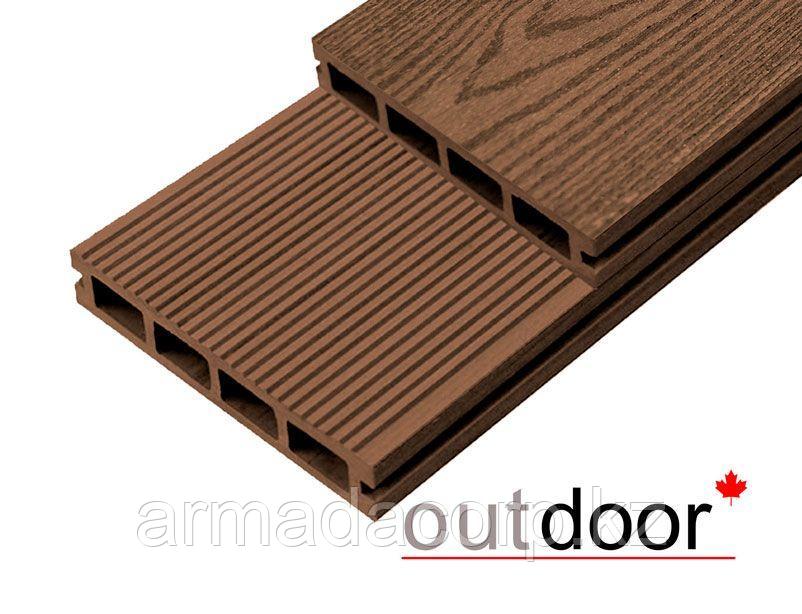 Террасная доска ДПК Outdoor 150*20*4000 мм. вельвет/текстура дерево мореный дуб