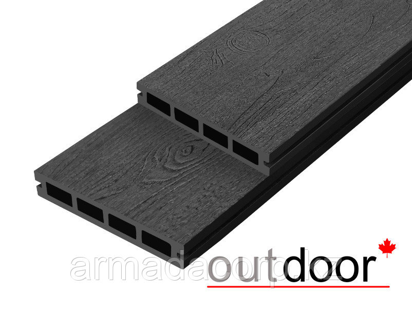 Террасная доска ДПК Outdoor 3D 150*25*3000 мм. NEVADA/CALIFORNIA черная